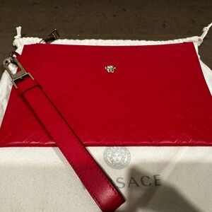 Versace Large Wristlet Clutch Monogram
